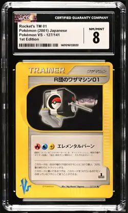 Rocket's TM 01 2001 Pokemon Pok^mon VS #127/141 Japanese CGC 8 - Image 1