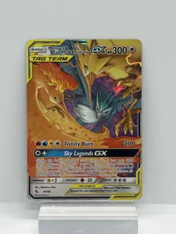 Pokemon TCG Hidden Fates Ultra Rare Moltres, Zapdos, Articuno GX 44/68 LP-MP - Image 1