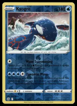 Kyogre 036/159 Reverse Holo Crown Zenith Pokemon TCG trading card - Image 1