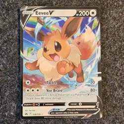 Eevee V 108/159 Crown Zenith NM Ultra Rare Pokemon Card - Image 1