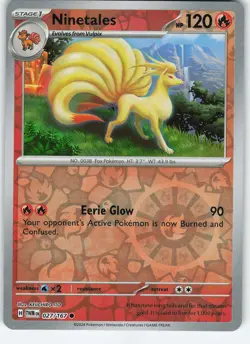 Ninetales 027/167 Common Reverse Holo SV06: Twilight Masquerade NM Pokemon - Image 1