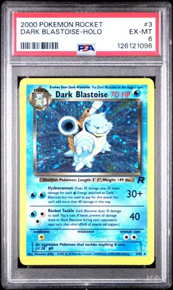 2000 POKEMON ROCKET #3 DARK BLASTOISE-HOLO PSA 6 - Image 1