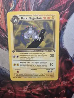 Pokemon TCG - Dark Magneton 28/82 Team Rocket - 1st Edition Non-Holo Rare MP/HP - Image 1