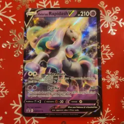 Galarian Rapidash V SWSH111 Basic Ultra Rare Black Star Promo Pokemon TCG Card - Image 1