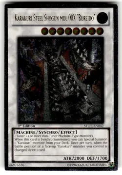Yugioh Karakuri STEEL Shogun MDL 00X Bureido STOR-EN042 Ultimate Rare 1st Ed NM - Image 1