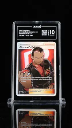 TAG 10 Giovanni's Exile 67/68 Hidden Fates 2019 Full Art Rare Pokemon Card TCG - Image 1