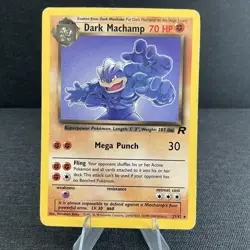 Dark Machamp 27/82 Team Rocket Rare Non-Holo Vintage 2000 WOTC Pokemon TCG Card - Image 1