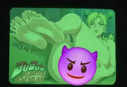 Jolyne Cujoh JoJo's Bizarre Adventure Custom Glow Waifu Card Feet Fan Art 3 - Image 2