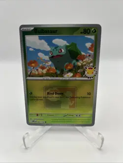 001/132 Bulbasaur 2026 Pokemon Day League Stamped Promo Card Mega TCG Play - Image 1
