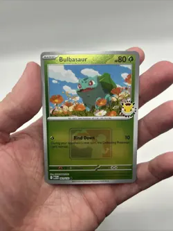001/132 Bulbasaur 2026 Pokemon Day League Stamped Promo Card Mega TCG Play - Image 3