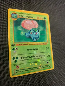 Thicc Ivysaur (Alternative Custom Art) Holographic Card - Image 2