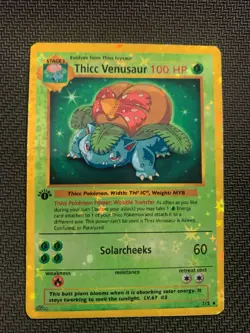 Thicc Venusaur (Alternative Custom Art) Holographic Card - Image 1