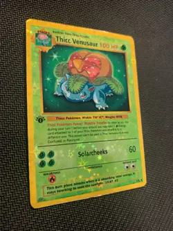 Thicc Venusaur (Alternative Custom Art) Holographic Card - Image 2