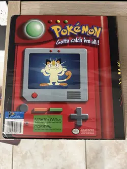 Vintage 1999 Pokemon TCG Card Binder Pokedex Pikachu Rare Nintendo Official - Image 4