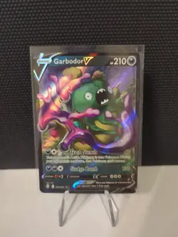 Pokemon Card - Garbodor V - 100/203 - SWSH Evolving Skies - Half Art Card | NM/M - Image 1