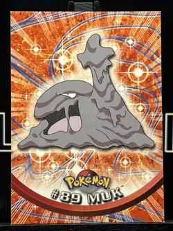 Muk #89 1998 Topps Pokemon TV Animation Edition Blue Logo Pokemon Card - Image 3