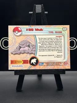 Muk #89 1998 Topps Pokemon TV Animation Edition Blue Logo Pokemon Card - Image 5