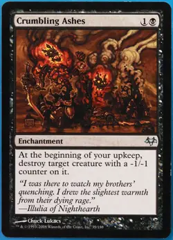 Crumbling Ashes Eventide NM Black Uncommon MAGIC MTG CARD (ID# 512417) ABUGames - Image 1