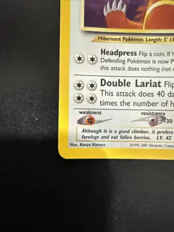 Pokemon TCG Neo Discovery Ursaring Holo Rare Card 15/75 - Image 2