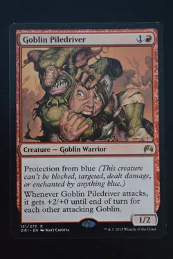 Magic The Gathering MTG GOBLIN PILEDRIVER Magic Origins LP Lightly Played - Image 1