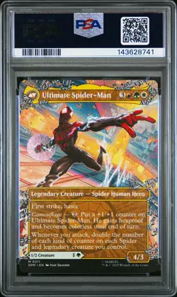 2025 MTG MARVEL'S SPIDER-MAN #0211 MILES MORALES/ULTIMATE SPIDER-MAN PSA 10 - Image 2