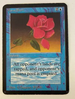 Magic the Gathering MTG Alpha MANA SHORT MP- (Beta Bob) - Image 1