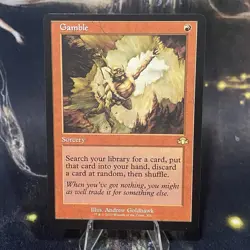 Magic the Gathering - Gamble- Retro Frame LP - Normal Dominaria Remastered MTG - Image 1