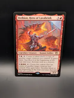 MTG - Orthion, Hero of Lavabrink - Legendary Creature - MOM #334 - Rare - Image 1