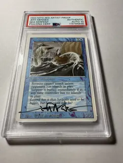 Sea Serpent Artist Proof Revised MTG PSA Auto 10 PSA Authentic - Image 1