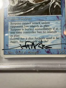 Sea Serpent Artist Proof Revised MTG PSA Auto 10 PSA Authentic - Image 3