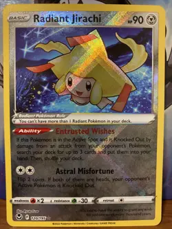 Pokemon TCG Radiant Jirachi Silver Tempest 120/195 Holo Radiant Rare - Image 1