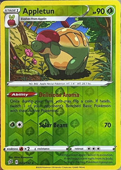 Appletun Reverse Holo Rare - 023/192 - Rebel Clash Pokemon 2020 - Image 1
