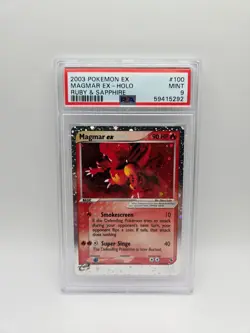 Pokemon PSA 9 MINT Magmar EX Holo | 100 | Ruby & Sapphire TCG - Image 1