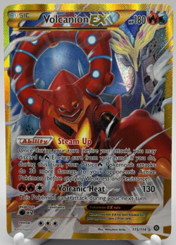 XY - Steam Siege #115/114 Volcanion EX (Secret) Secret Rare Holo Pokemon - Image 1