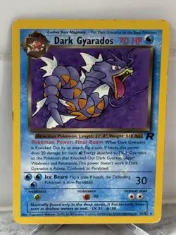 Dark Gyarados 25/82 Non Holo Team Rocket Rare Pokemon WoTC 1999 Vintage MP - Image 1