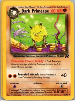 Pokemon TCG Dark Primeape 43/82 Team Rocket MP - Image 1