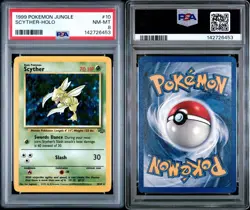 1999 POKEMON JUNGLE #10 SCYTHER-HOLO PSA 8 #10 - Image 1