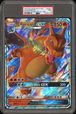 2019 POKEMON SM BLACK STAR PROMO #SM211 CHARIZARD GX PSA 9 - Image 1