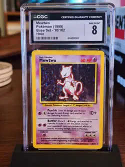 Pokemon English Mewtwo 10/102 1999 Base Set - Unlimited Rare Holo - Image 1