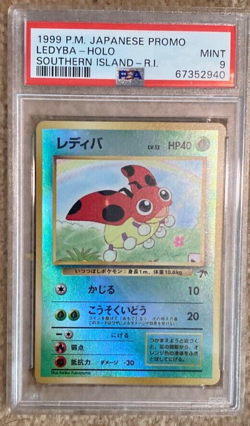 1999 Pokemon Japanese Promo Southern Island Ledyba PSA 9 - Image 1