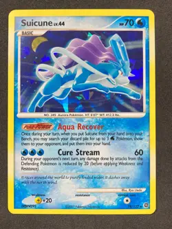Suicune LV.44 19/132 - Cracked Ice Holo -Secret Wonders Rare Pokemon LP/MP - Image 1