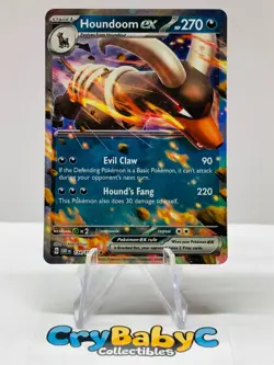 Pokemon Houndoom ex 134/197 Obsidian Flames Scarlet & Violet Double Rare - Image 1