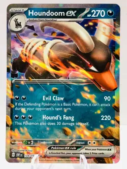 Pokemon Houndoom ex 134/197 Obsidian Flames Scarlet & Violet Double Rare - Image 2