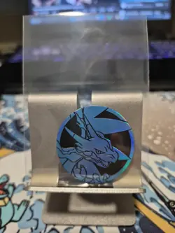 Pokemon TCG Mega Charizard X Jumbo Coin Phantasmal Flames ETB - Image 1
