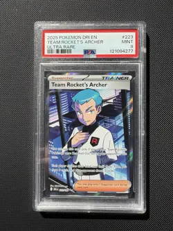 Team Rocket's Archer 223/182 Sv10: Destined Rivals Holo PSA 9 MINT Pokemon TCG - Image 1
