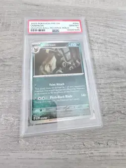 2025 Pokemon EN-Prismatic Evolutions Umbreon Holo Rare Master Ball PSA 10 #059 - Image 1