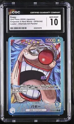 ✨✨ CGC 10 One Piece Buggy Alt Art Leader Parallel 2024 OP09-042 Jpn - Image 1