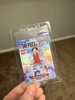 One Piece Monkey.D.Luffy [College Basketball US Voyage] P-055 Promo Card SEALED - Image 1