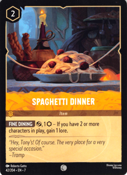 Spaghetti Dinner Disney Lorcana Archazia's Island EN 7 Regular 42/204 - Image 1
