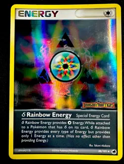 Delta Rainbow Energy 88/101 LP Stamped Dragon Frontiers Reverse Holo Stamp Card - Image 1